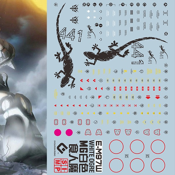 Decal nước cho mô hình MG Zaku II White Orge