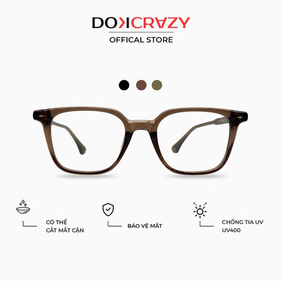 Gọng kính thời trang DOKCRAZY NORU cao cấp, Hot Trend Hàn Quốc, chống ánh sáng xanh tia UV400