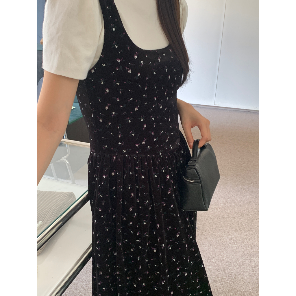 Đầm Yếm Nhung Dáng Chữ A Dài Taobao Order