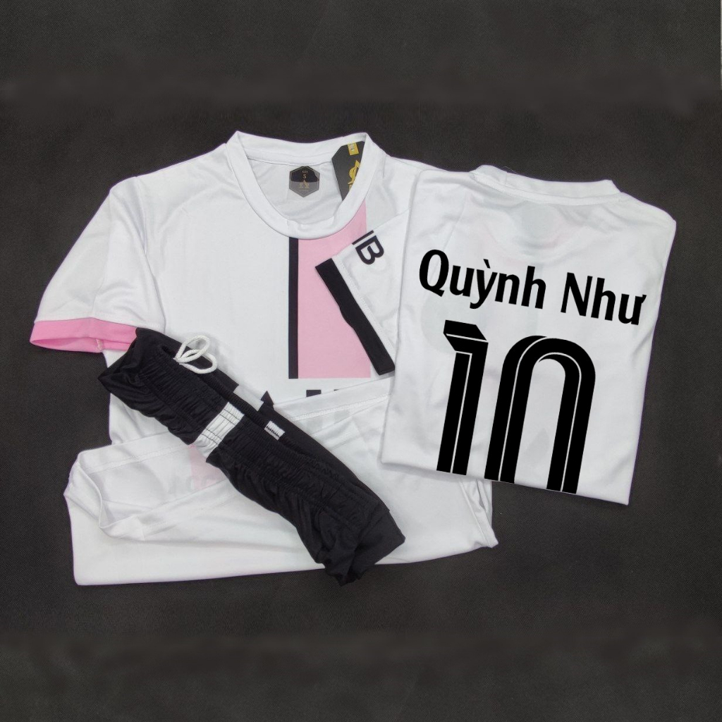 Bộ ALL PSG Trắng Hồng, Bộ Quần áo Nam Nữ Unisex, Vải thun thái