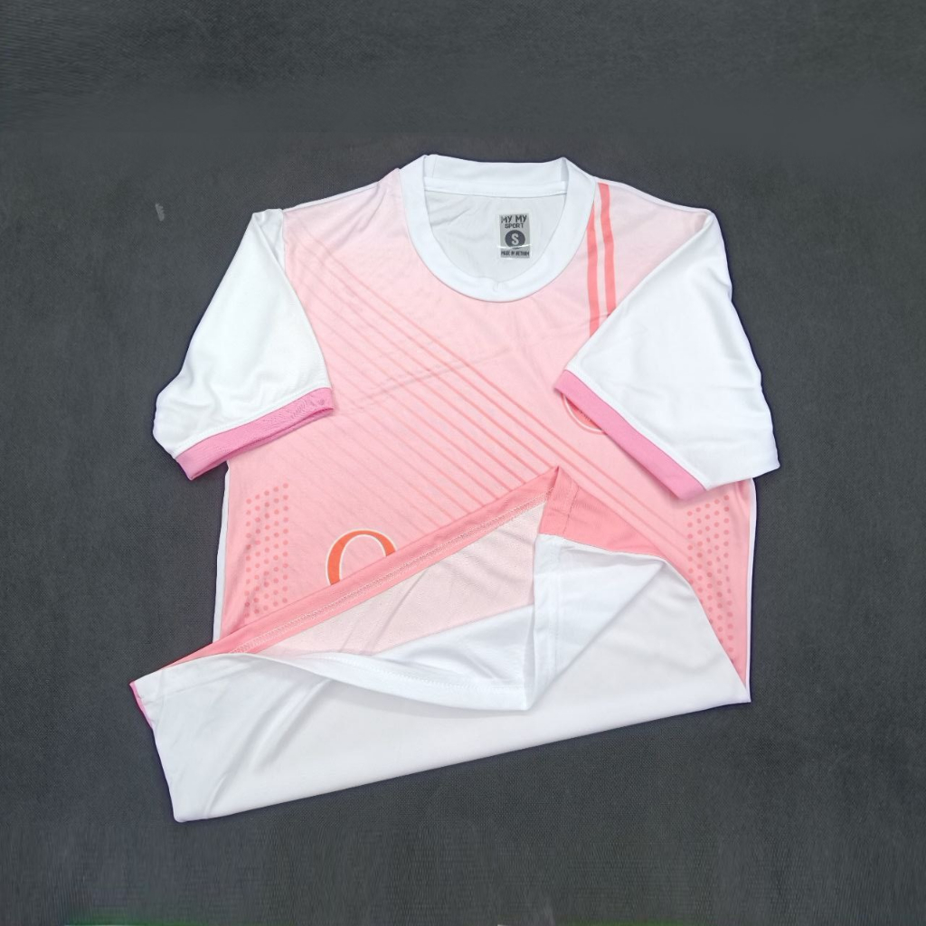 Bộ ALL PSG Trắng Hồng, Bộ Quần áo Nam Nữ Unisex, Vải thun thái