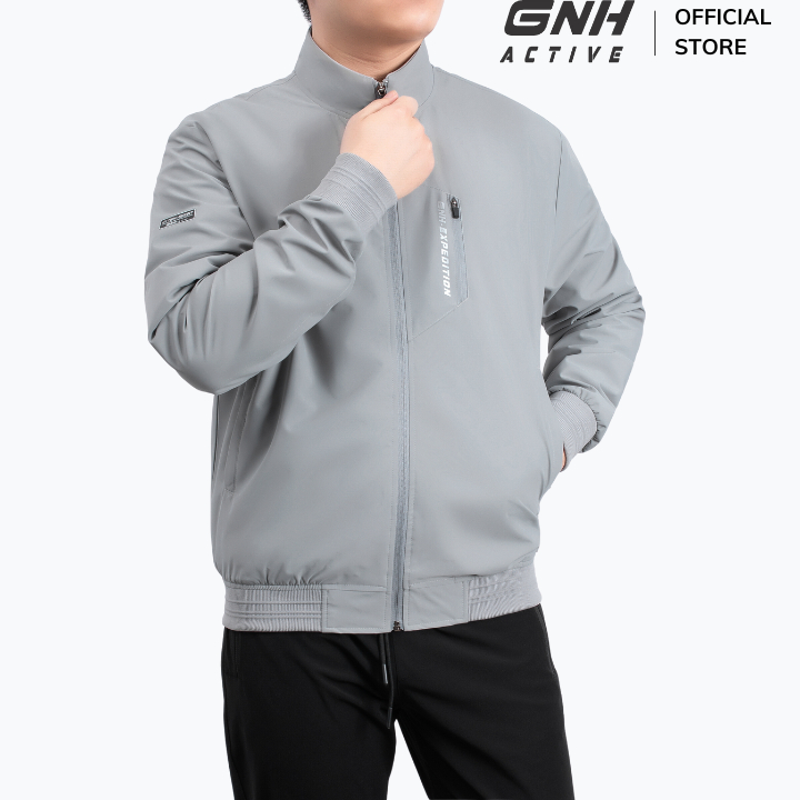 Áo Khoác Bomber Nam GNH Active Vải Gió Chống Bám Bụi Thiết Kế Basic Trẻ Trung Lịch Lãm | GNH ABB23033