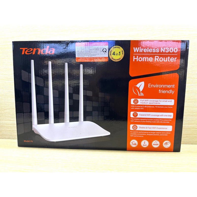 Bộ Phát WiFi Không Dây Tenda F6 300Mbps 4 engteng