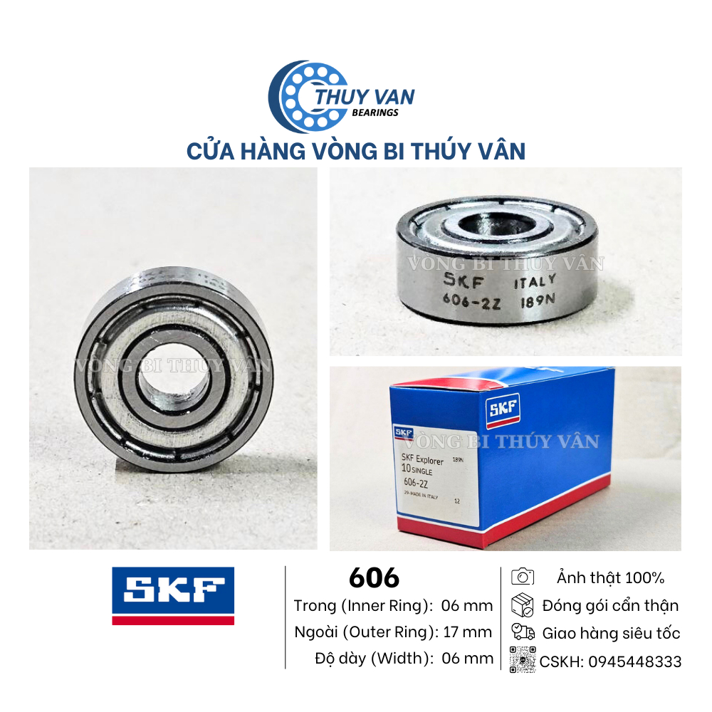 Vòng bi bạc đạn 604 605 606 607 608 609 623 624 625 626 627 628 629 634 636 637 638 639 hãng SKF