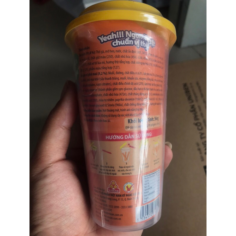 Xúc xích lắc phô mai Vissan 56g