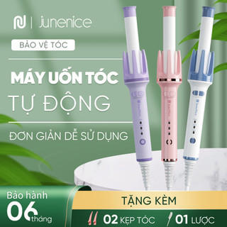 Máy uốn tóc tự động JuneNice tạo nếp đơn giản dễ dàng, giúp tóc trở nên tự nhiên hơn với PTC làm nóng tốt máy uốn