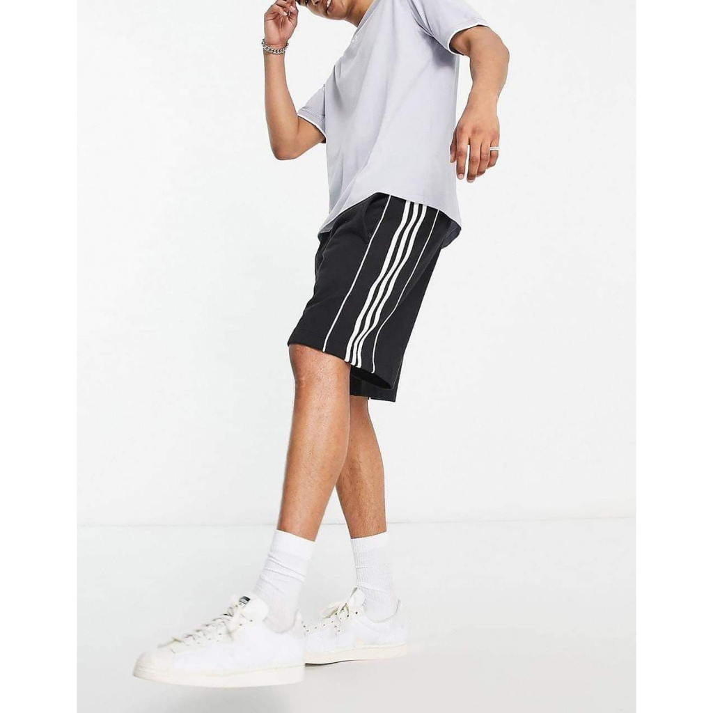 Big size - Quần short thun nam thời trang phối 5 sọc form bigsize <130kg