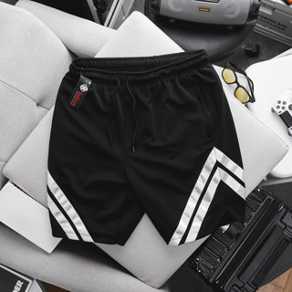 Big size - Quần short thun nam thời trang phối  sọc viền lớn form bigsize <130kg