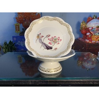 Bộ đồ thờ cúng đĩa bình bông lư hương áng chung ly đại bi chung nước gạo .