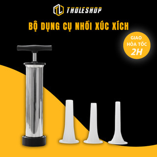 Dụng Cụ Nhồi Xúc Xích - Máy Làm Lạp Xưởng, Dồi Lợn Bằng Tay Đa Năng, 3 Phễu Tholeshop 1064