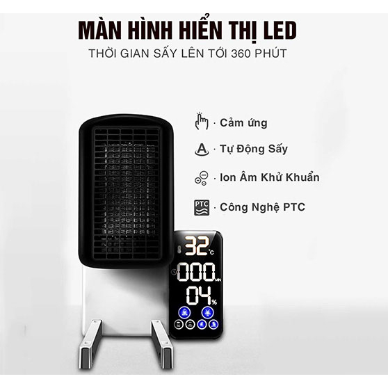 Tủ Sấy Quần Áo Sowun SW 869 - 3 Tầng Khung Gấp Gọn, Tích Hợp Làm Quạt Sưởi Phòng - Bảo Hành 12 Tháng Chính Hãng