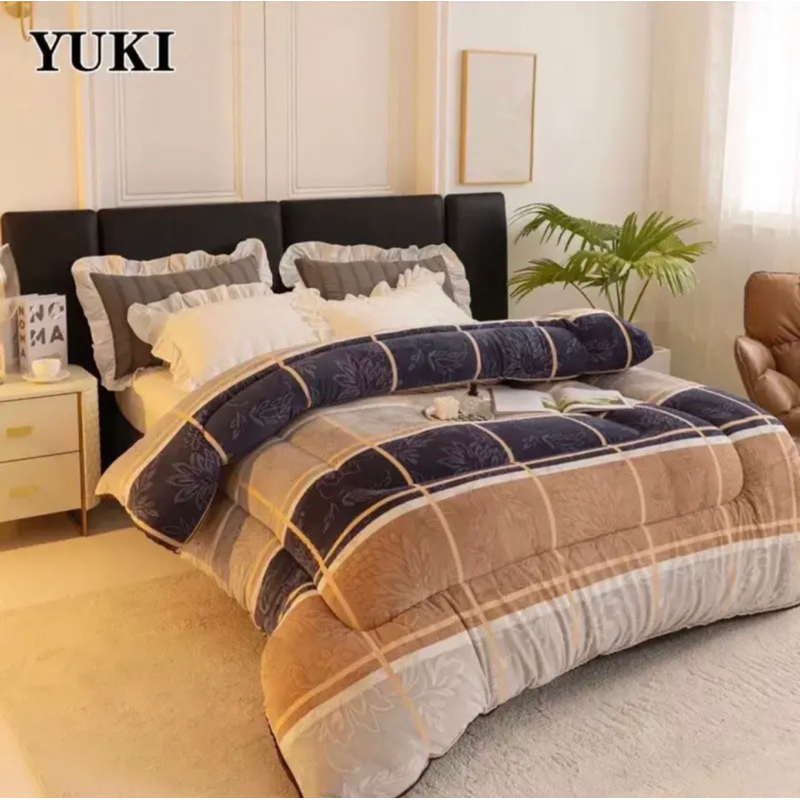 Chăn lông cừu mặt tuyết yuki queen IGUN BEDDING hàng nhập khẩu mềm mịn không rụng lông an toadn cho da