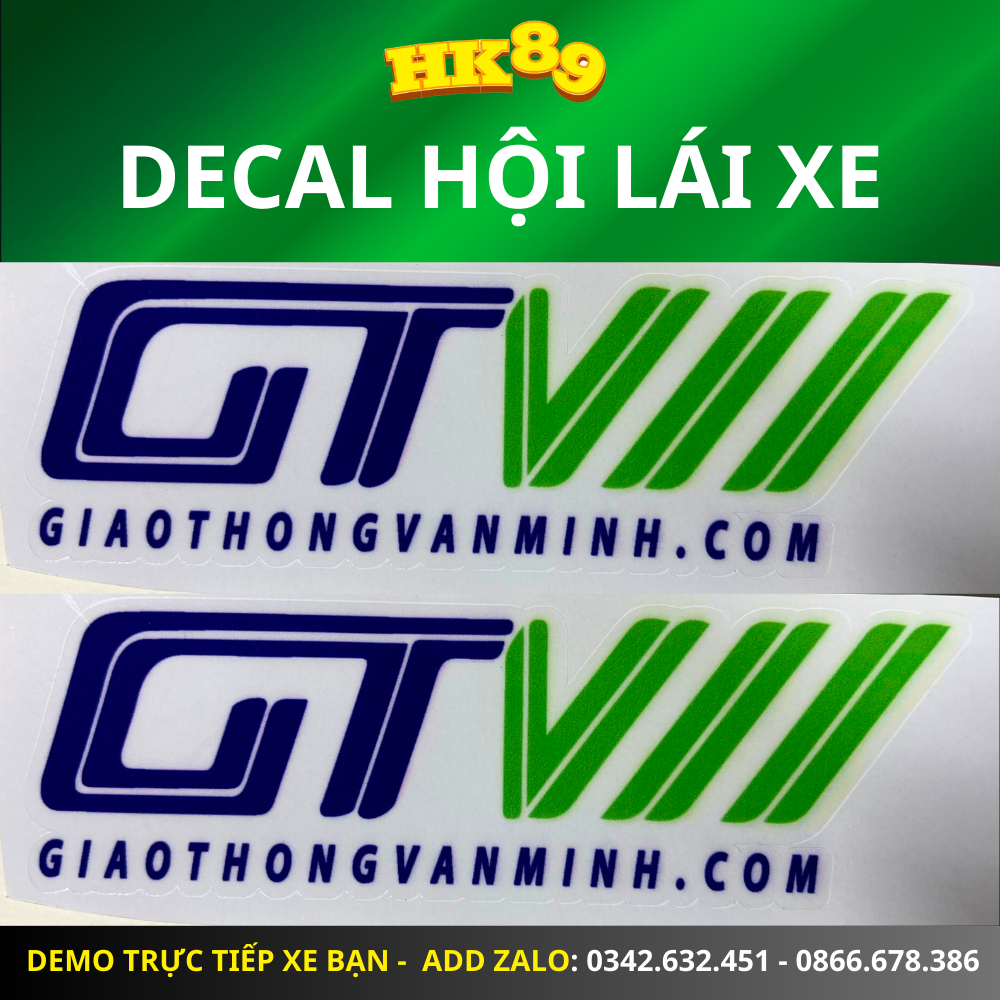 Tem xe Logo Hội Giao Thông Văn Minh  - Logo Hội GTVM