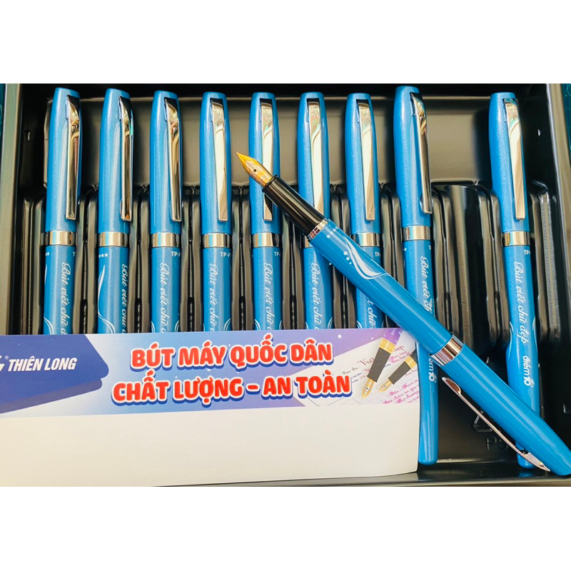 Bút máy Thiên Long FTC030 vừa bơm mực vừa gắn ống mực