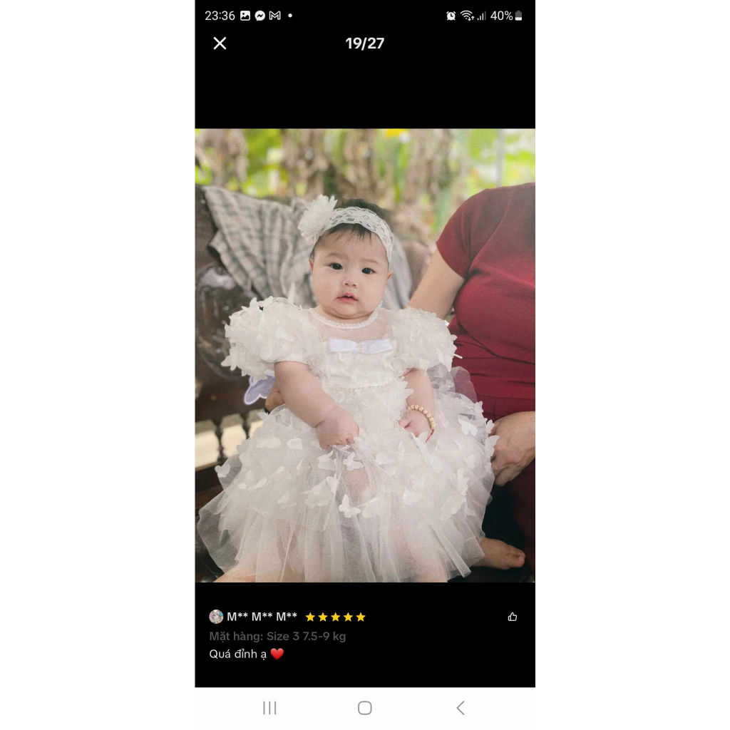 Váy công chúa đính cánh bướm cao cấp 4-14 kg ,Váy cho bé sơ sinh đầy tháng sinh nhật .