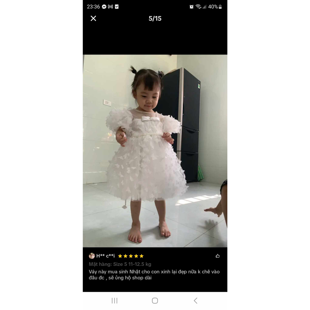Váy công chúa đính cánh bướm cao cấp 4-14 kg ,Váy cho bé sơ sinh đầy tháng sinh nhật .