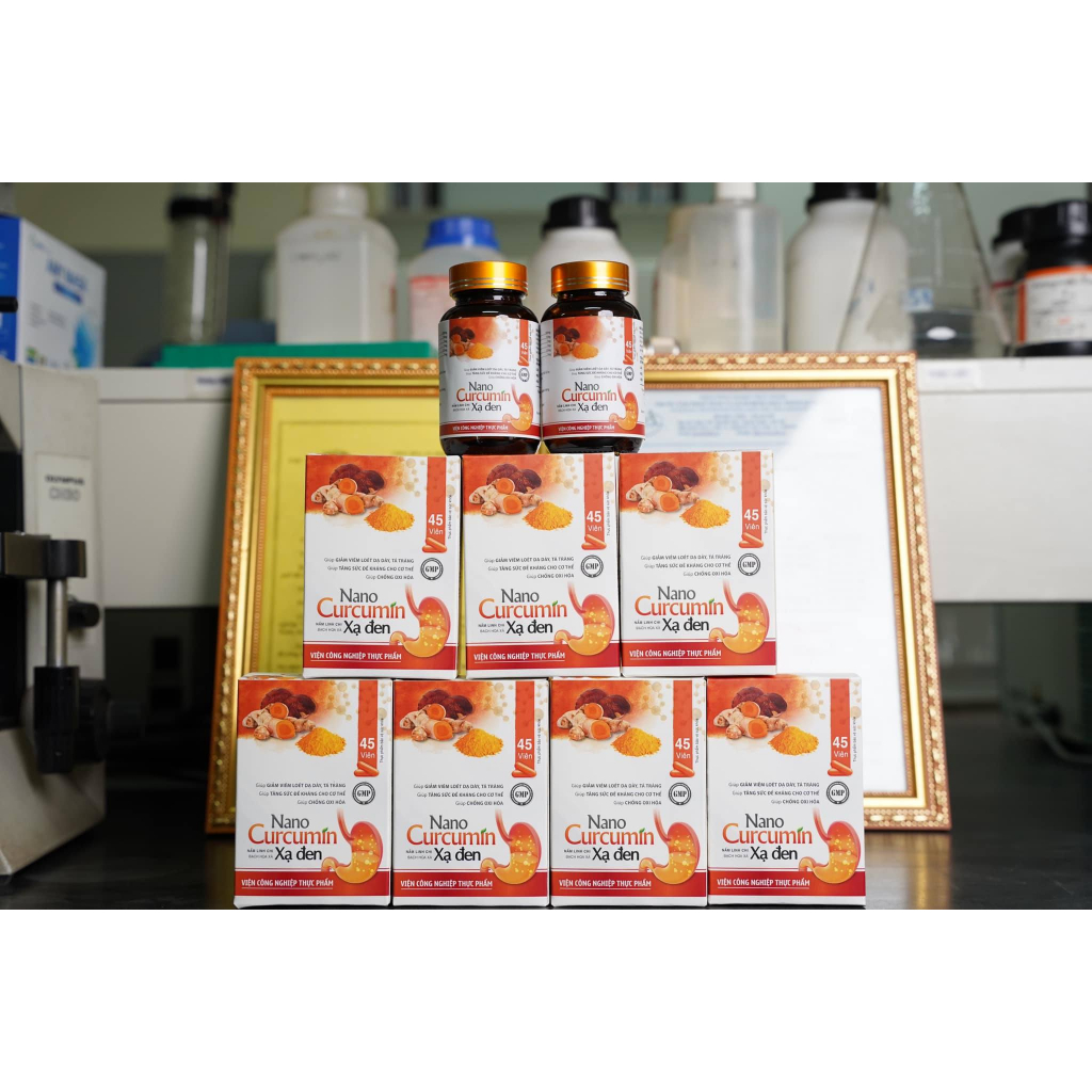 Nano Curcumin xạ đen - Giảm viêm loét dạ dày tá tràng.