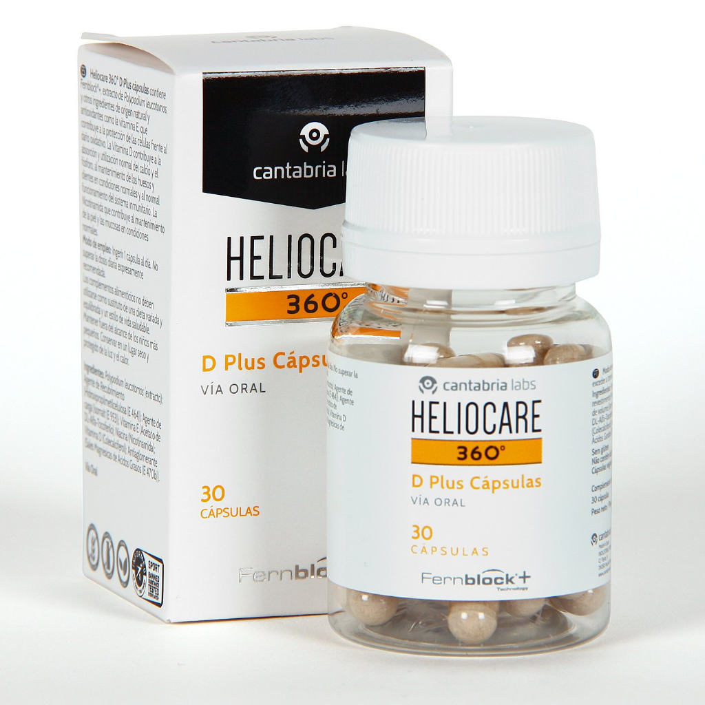 Viên chống nắng nội sinh 360 D Plus Heliocare - lọ 30 viên