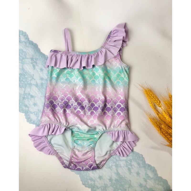 Bikini liền thân lệch  vai cho bé