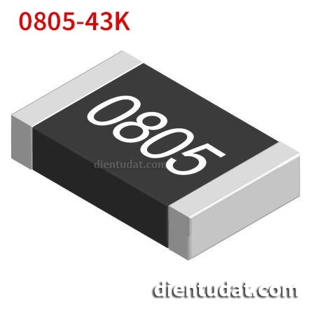 [100 con] Điện Trở Dán 43K 0805 SMD - Mã 433