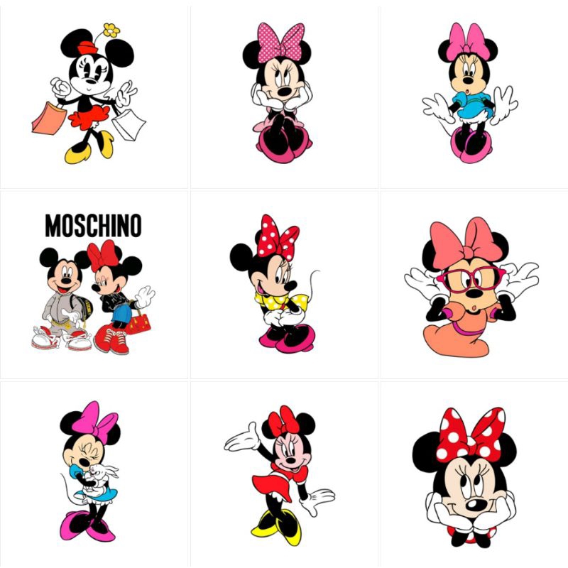 Hình ủi nhiệt quần áo Mickey Mouse, Minnie Mouse Size mini MM6