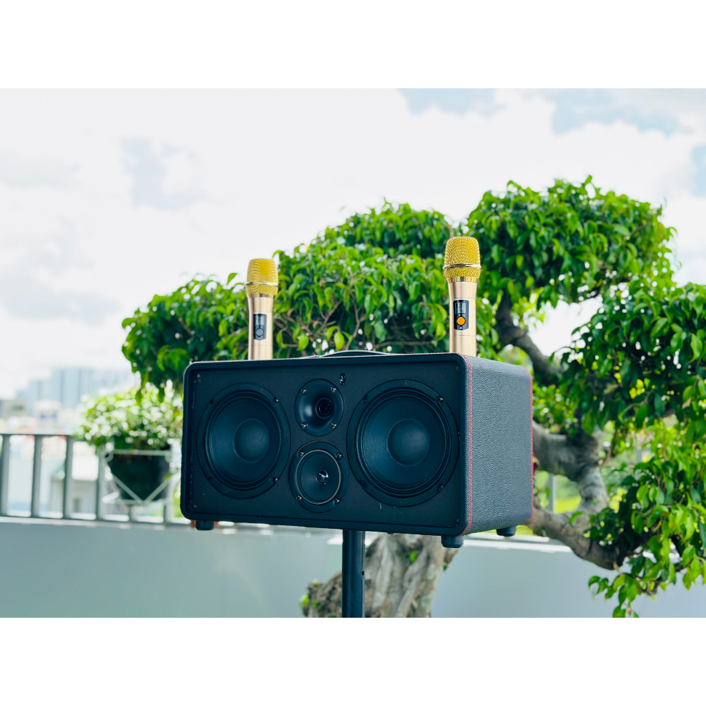 Loa Di Động Xách Tay QBL F26 Cao Cấp – 2 Bass đôi 16cm Công Suất 250W Chuyên Decor Loa Hút Ấm