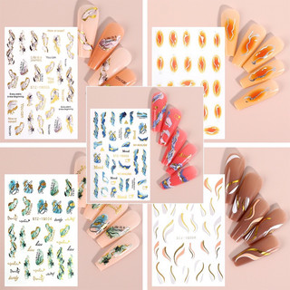Sticker dán móng tay nail loang vân đá xà cừ siêu hot