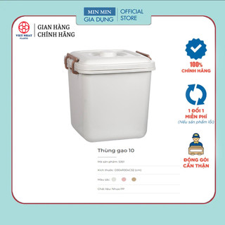 Thùng đựng gạo 10kg nhựa Việt Nhật thùng gạo nhựa có nắp 5351