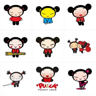 Hình ủi nhiệt quần áo Mẫu Pucca, logo ủi quần áo