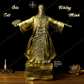 Khổng Minh Tiên Sinh - Gia Cát Lượng Đón Gió Đông - Tượng Đồng Phong Thủy