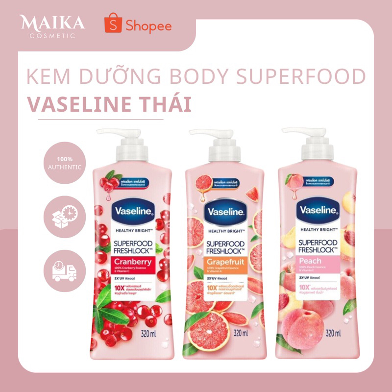 Kem dưỡng thể Superfood 10X Vaseline
