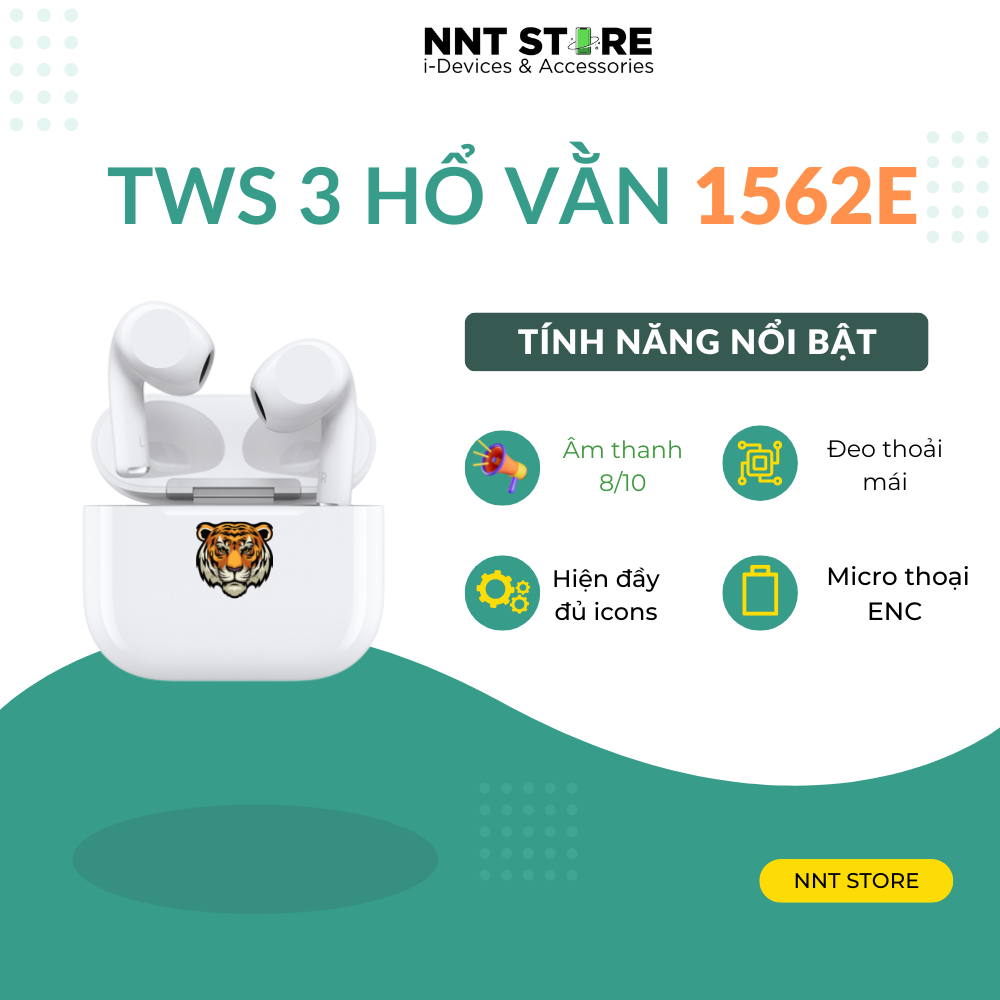 1562E - Tai Nghe Bluetooth AP3 - Âm Thanh Không Gian - Tháo Tai Ngắt Kết Nối - Full Chức Năng