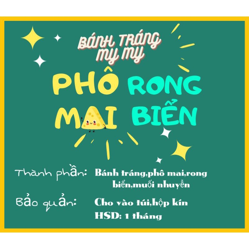 1kg bánh tráng phô mai 2 vị nhà My