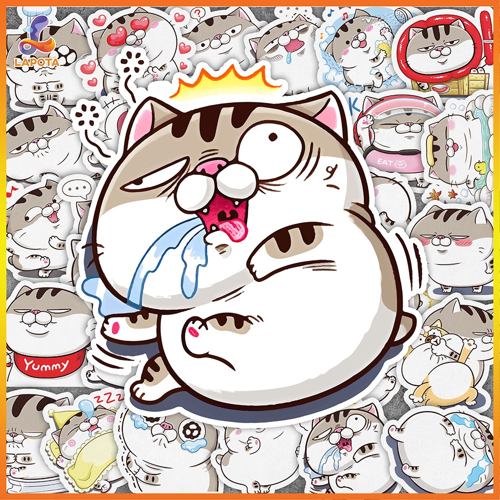 Bộ Nhãn Dán 102 Sticker Mèo Ami chống nước sticker dán laptop, điện thoại, đàn guitar, mũ bảo hiểm, vali