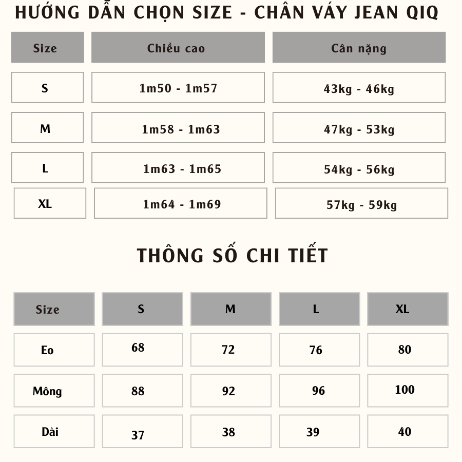 Chân váy jean ngắn nữ QIQ 3430 - Jemcloset