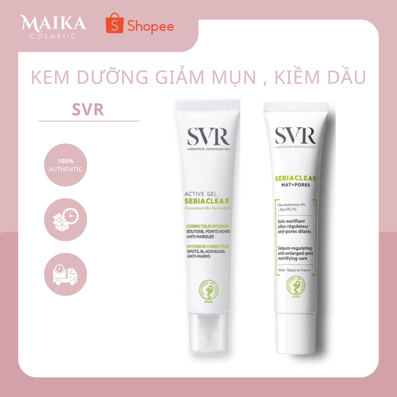 ( 1000 lượt mua cũ) KEM DƯỠNG MAT PORE , ACTIVE GEL SVR (có bill)