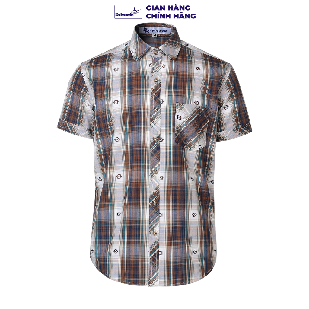 Áo sơ mi nam caro cotton hộp cao cấp ngắn tay xịn pious SMH6030