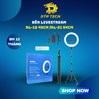 Đèn Livestream RL-18 45cm /RL-21 54cm Siêu Sáng Kèm Chân Cao 2m Hỗ Trợ Chụp Ảnh-Quay Phim-Make Up Bảo Hành 12 Tháng