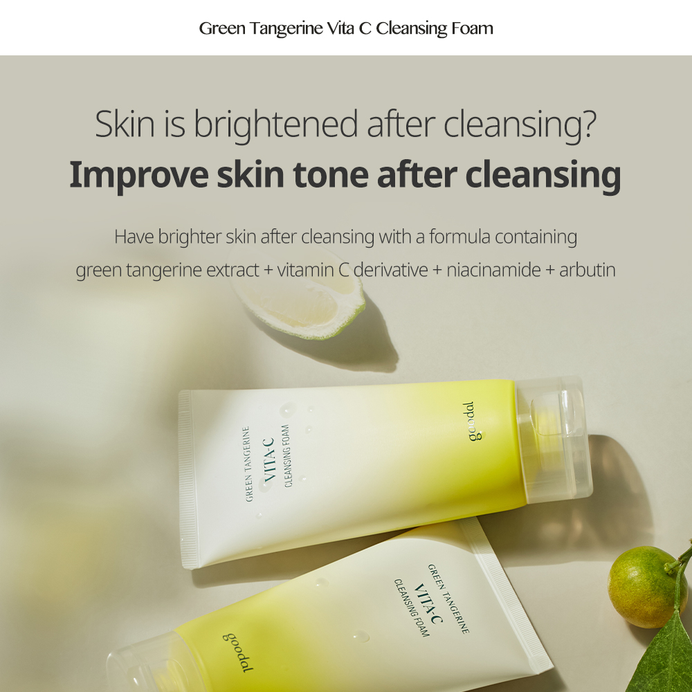 Sữa rửa mặt sáng da GOODAL GREEN TANGERINE VITA C CLEANSING FOAM