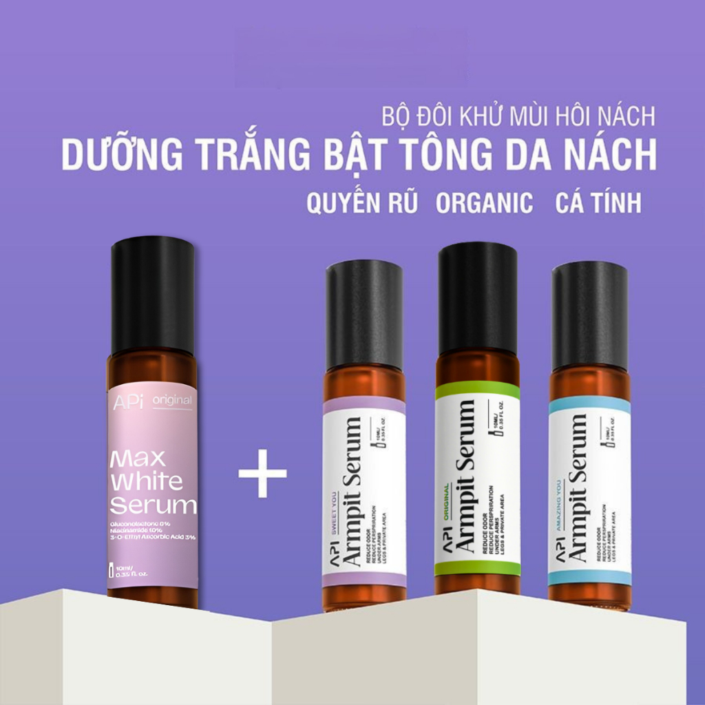 Son Nách API, Lăn Khử Mùi Hôi Nách Ngăn Tiết Mồ Hôi, Serum Giảm Thâm Mee Natural Cho Nam Và Nữ