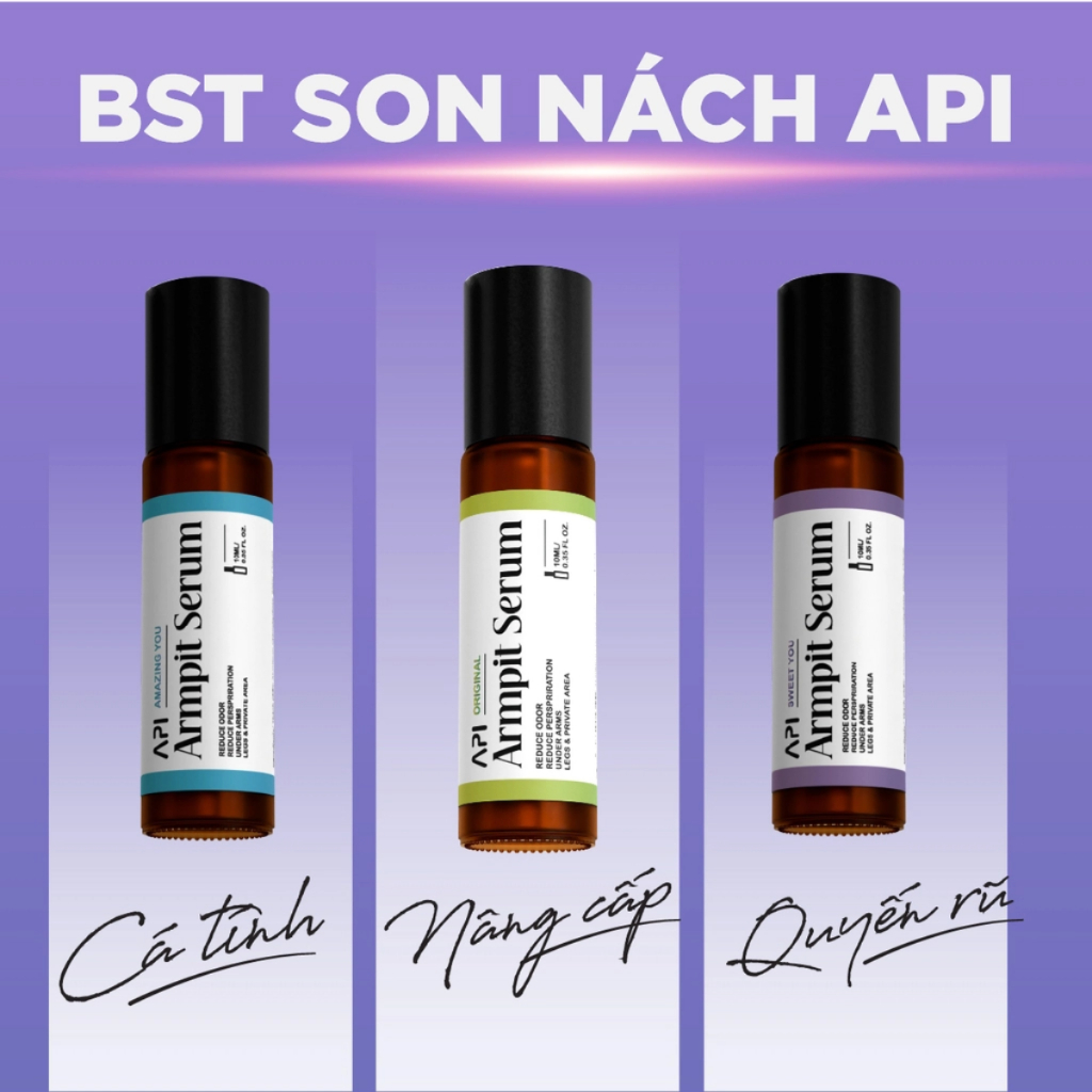 Son Nách API, Lăn Khử Mùi Hôi Nách Ngăn Tiết Mồ Hôi, Serum Giảm Thâm Mee Natural Cho Nam Và Nữ
