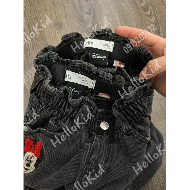 Jean thêu Minnie mài zrx cho bé