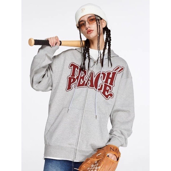 Hoodie Zip , Áo Khoác Nỉ Hoodie Zip Form Rộng Unisex EA Nam Nữ Unisex