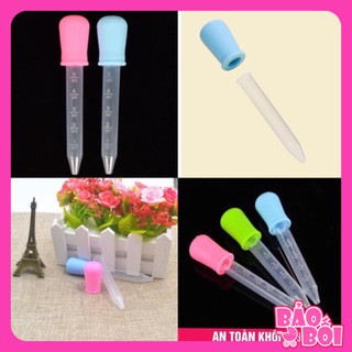 Ống bón sữa, hút thuốc nhựa silicon siêu mềm chống sặc cho bé - ống bơm sữa, nước trái cây mini 5ml cho bé