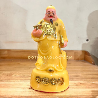 Tượng phú ông quản gia quản tài phong thủy đá việt nam cao 20cm - màu vàng