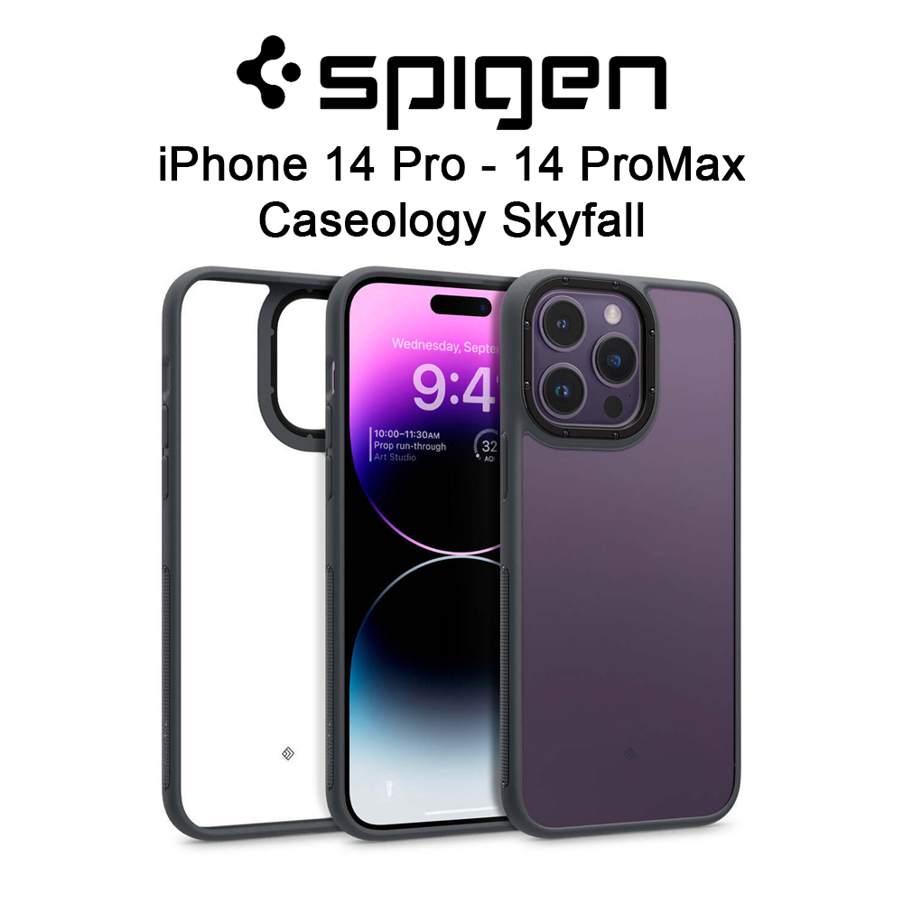 Ốp Lưng Spigen Caseology  iPhone 14 Pro 14 Pro Max Skyfall - Black