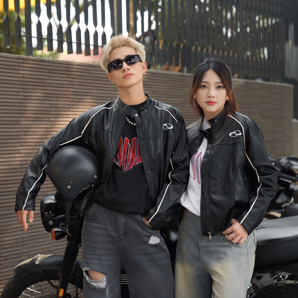 Áo khoác da Icon ODIN CLUB, Áo Biker jacket dài tay nam nữ unisex chất liệu da PU, Local Brand ODIN CLUB