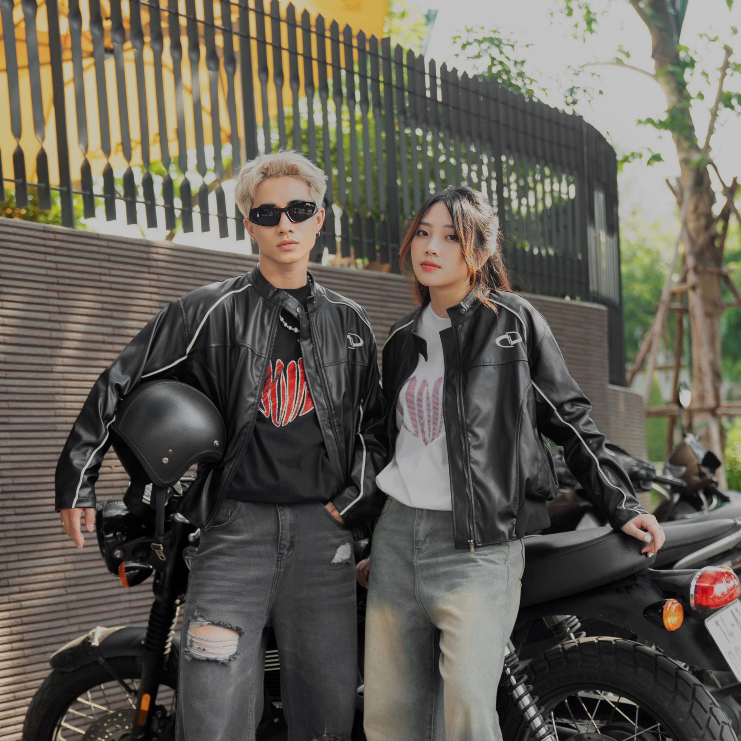 Áo khoác da Icon ODIN CLUB, Áo Biker jacket dài tay nam nữ unisex chất liệu da PU, Local Brand ODIN CLUB