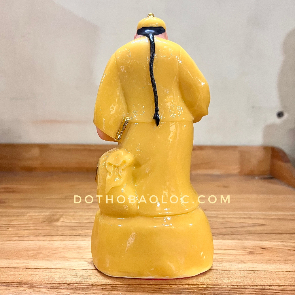 Tượng Phú Ông Quản Gia Quản Tài Phong Thủy Đá Việt Nam Cao 20cm - màu vàng