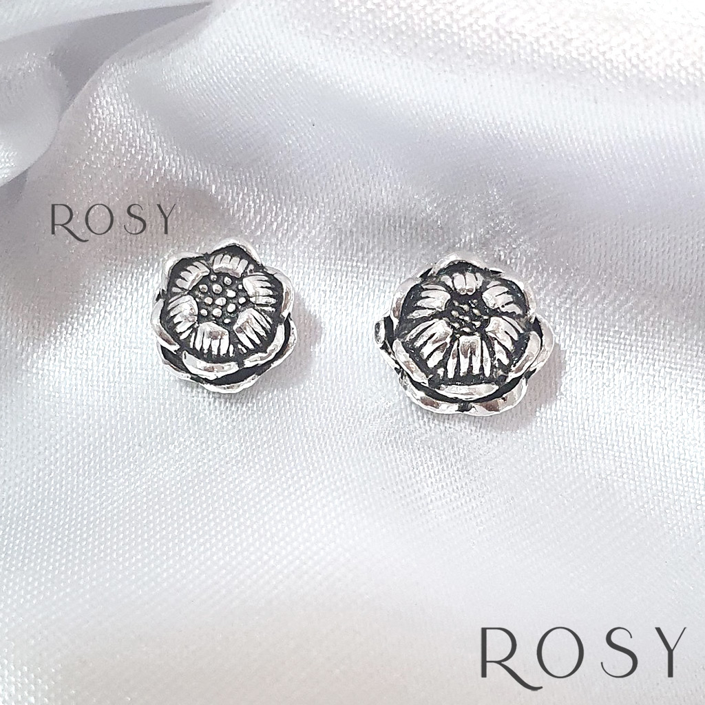 Charm bạc chặn xỏ ngang Hoa Sen C32, Bạc 925